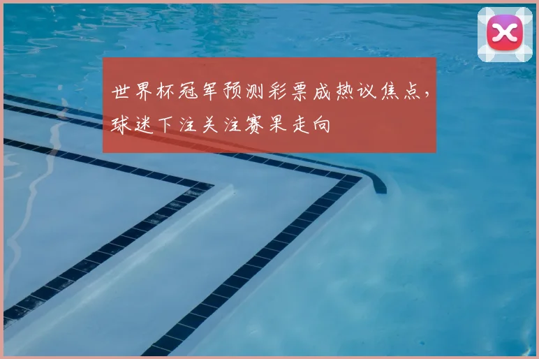 世界杯冠军预测彩票成热议焦点,球迷下注关注赛果走向